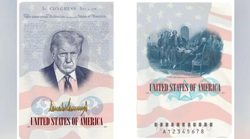 Estados Unidos emitem passaporte comemorativo com imagem de Trump para celebrar 250 anos de Independência