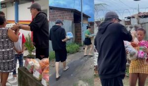 Guguinha Moov Jampa entrega cestas básicas a famílias afetadas pelas chuvas em João Pessoa