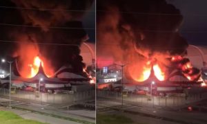 Incêndio atinge Circo do Tirullipa em Natal; bombeiros controlam chamas e não há feridos