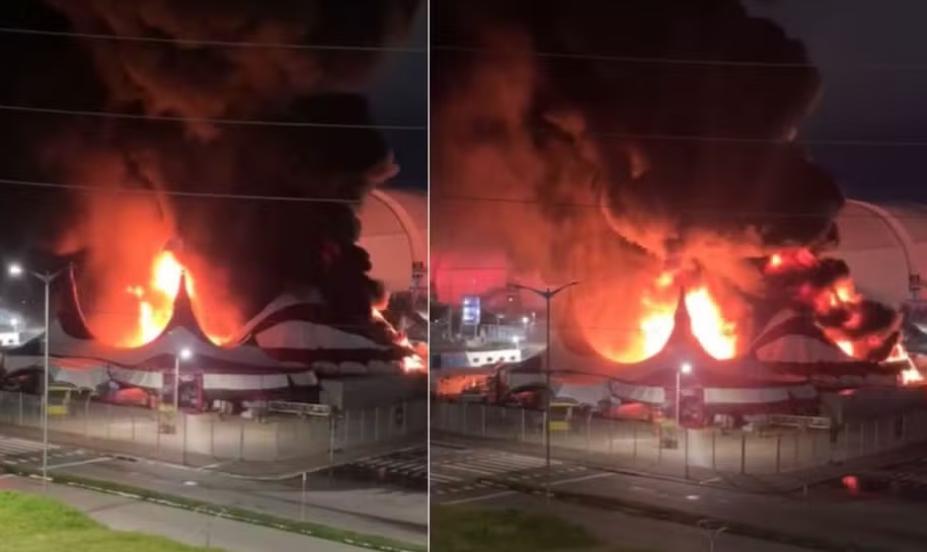 Incêndio atinge Circo do Tirullipa em Natal; bombeiros controlam chamas e não há feridos