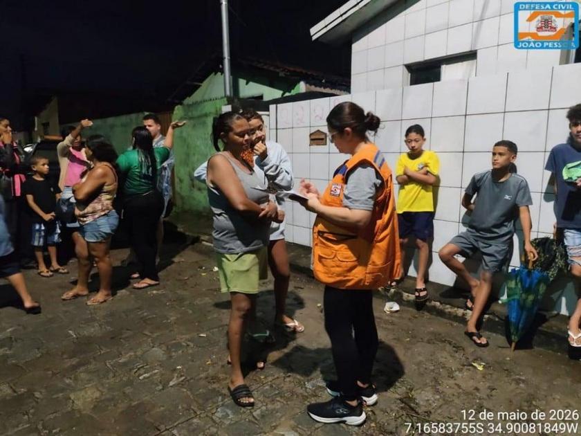 João Pessoa registra 413,2 mm de chuvas em maio e Defesa Civil atende famílias após transbordamento das Três Lagoas