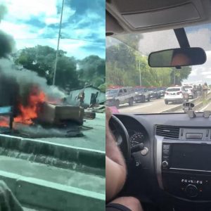 Manifestantes bloqueiam BR-230 e ateiam fogo em pneus após morte de jovem no Cristo
