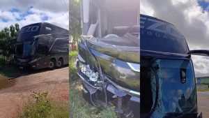 Ônibus da banda de Zezo atropela cavalo na BR-230, na Paraíba; cantor não estava a bordo
