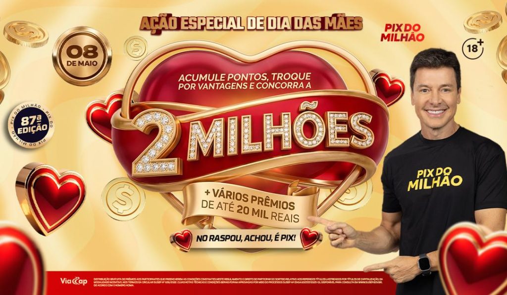 Pix do Milhão lança ação especial de Dia das Mães com sorteio de R$ 2 milhões