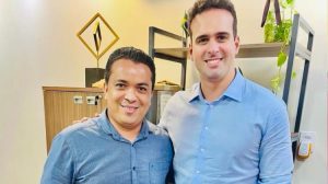 Presidente da Câmara de Alhandra se reúne com Lucas e Aguinaldo Ribeiro para discutir demandas do município